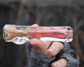 Rock solid Chameleon Skin color-changing glass chillum hitter pipe