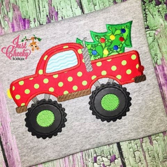 monster truck christmas shirt