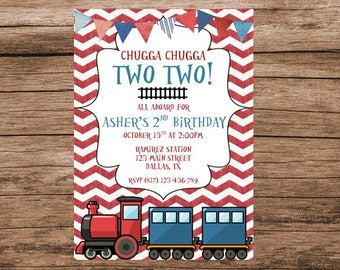 Chugga Chugga Two Two Invitations 3