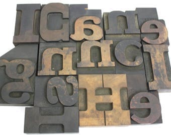 Wooden Letterpress Letters / Large Printing Press Blocks Alphabet / Pick Your Letters