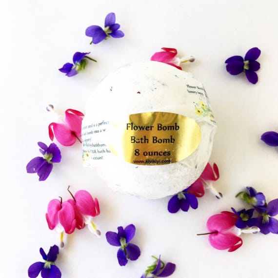 Large Flower Bomb Rose Petal Bath bomb Floral Scented Bath
