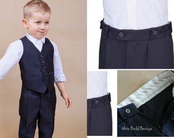 Boy trousers Boy dress trousers Ring bearer outfit Boy outfit Black boy trousers Boy wedding outfit Baby boy pants Dress trousers Boy pants