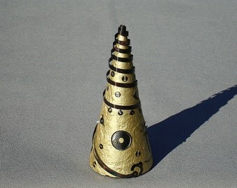 Gold Christmas tree steampunk Christmas steampunk art table Christmas tree Victorian décor steam punk industrial décor alternative Christmas