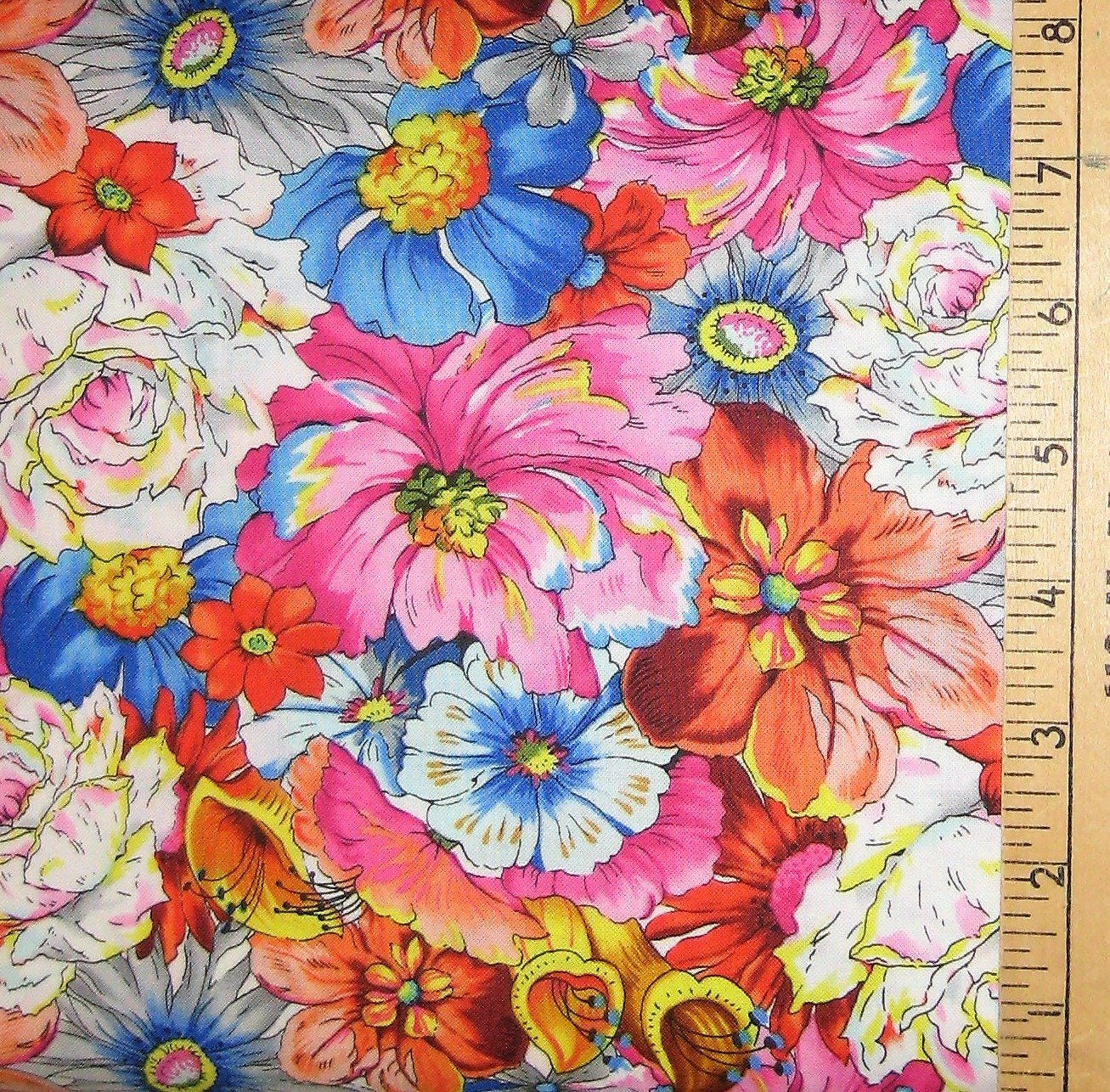 Flowers & Florals Cotton Fabric 3 Options On SALE Choose