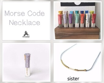Sister Morse Code Necklace, Sister Morse Code, Sister Code, Morse Code Necklace, Morse Code Necklace Sister, Morse Code Sister Necklace