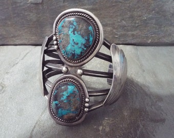 Navajo Turquoise Bracelet - Old Pawn Native American Jewelry