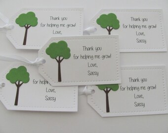 Teacher Gift Tags, Teacher Favor Tags, Tree Teacher Tags, Thank You For Helping Me Grow, Tree Tags, Teacher Tags, Teacher Appreciation