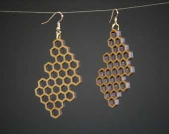 Laser Cut Honeycomb earrings