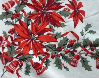 Vintage Christmas Tablecloth.