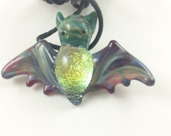 Bat - Glass Pendant Necklace