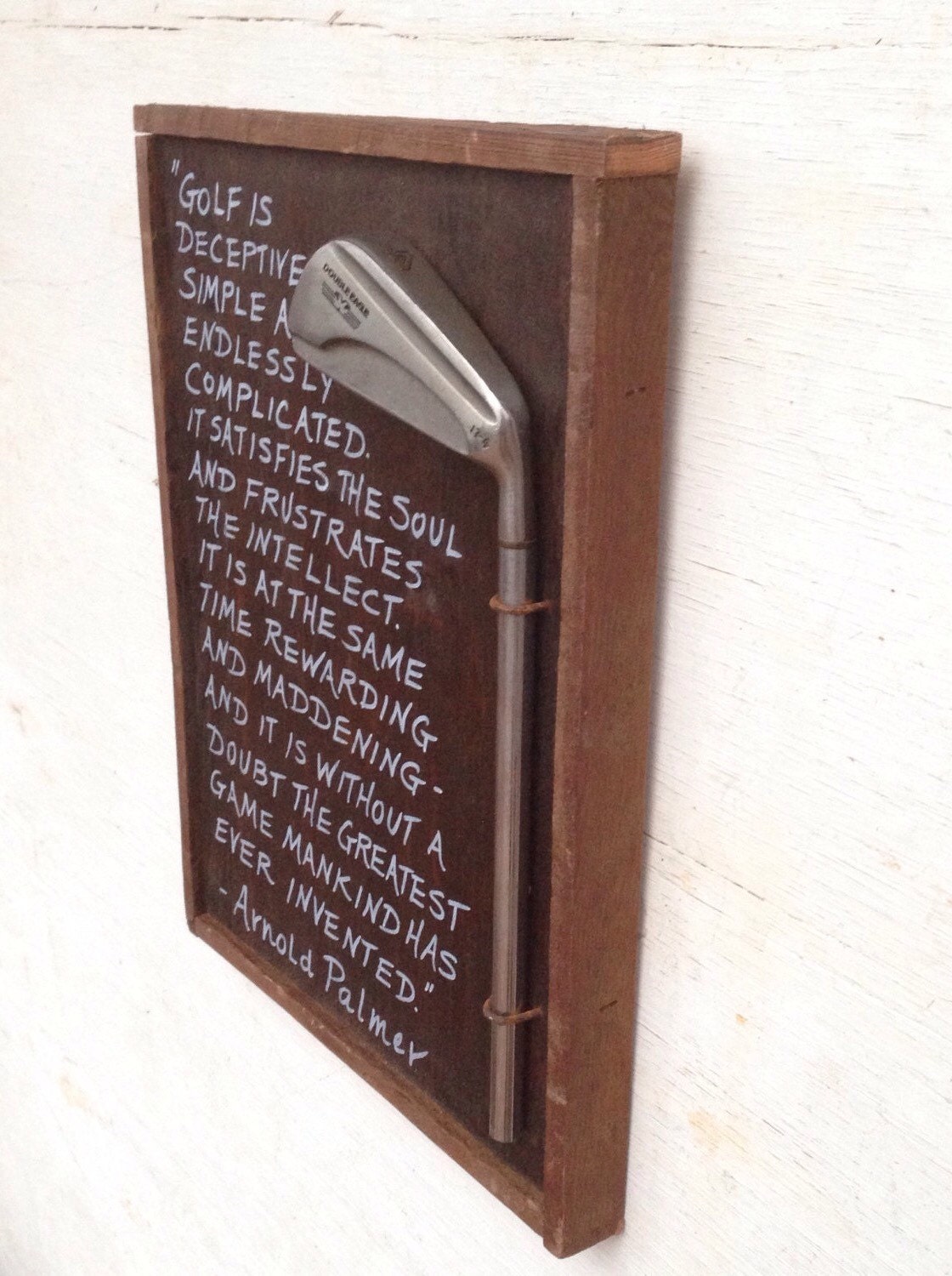 The Perfect Golf Gift Reclaimed Wood and Vintage Golf Club