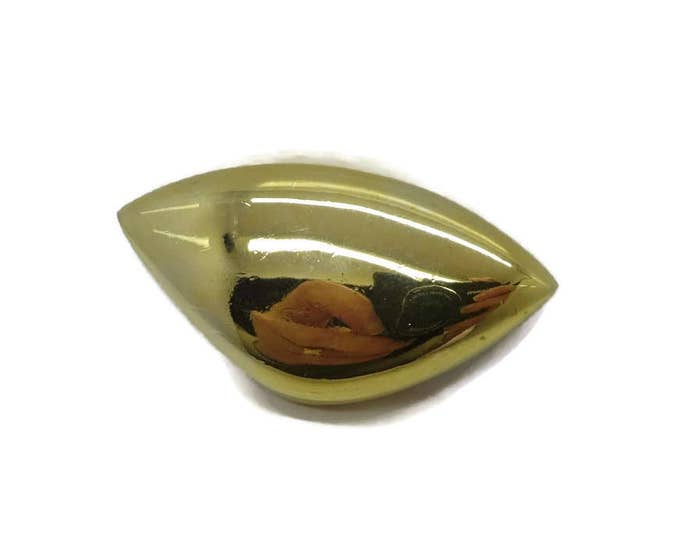 Vintage Liz Claiborne Wedge Brooch - Mirror Shine Gold Tone Wedge Pin, Gift For Her