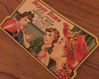 Vintage 1950s Happy Home Needle Book