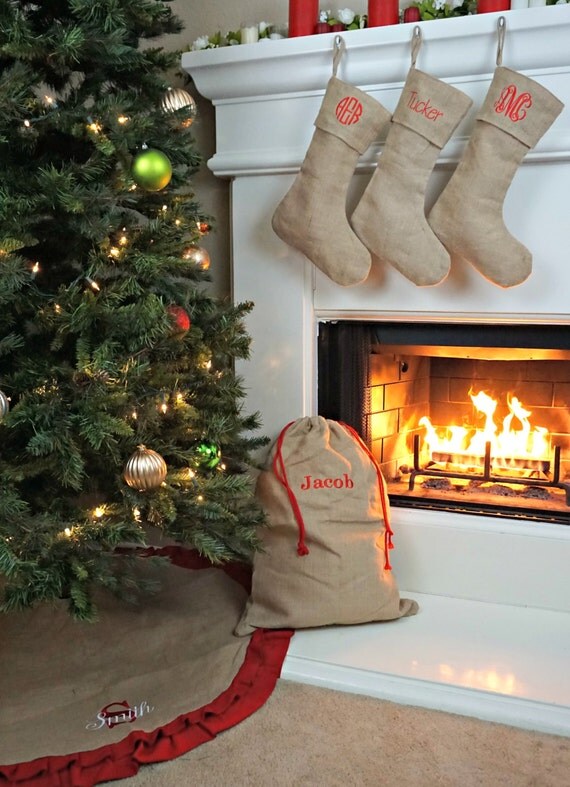 Personalized Burlap Tree Skirt Burlap tree skirt tree skirt