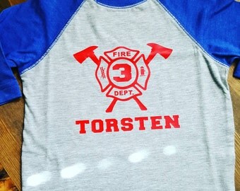 Firefighter Birthday Shirt - Fireman Birthday Shirt - Fire Truck Birthday Outfit - Firefighter Party - Boys Birthday Shirt - 2nd 3rd 4th 5th