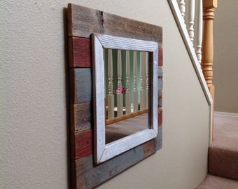 Rustic Mirror, Mirror, Rustic Furniture, Wall Mirror, Rustic Wood Wall Decor, Rustic Home Decor, Reclaimed Wood Wall Art, Rustic Wood Sign