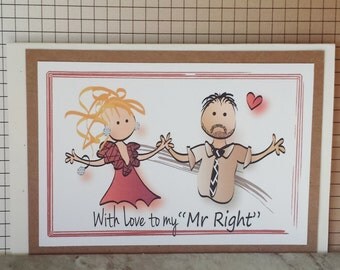 Funny Anniversary Card for Husband - Snarky Anniversary Card for Boyfriend - Cheeky Card for Him - Wedding Anniversary Card and Envelope Set