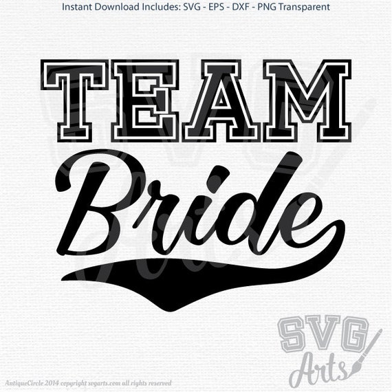 Download Team Bride Sports Design SVG EPS DXF & Png Files for