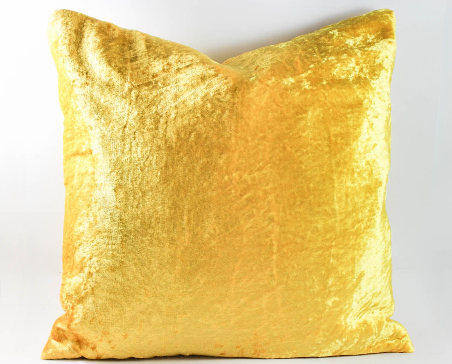Velvet Euro Sham Silk Pillow cover 24x24 shamGolden by Fabricasia
