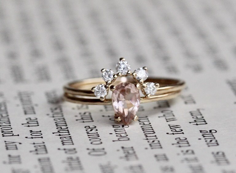 6K Half Circle Diamond Wedding Band