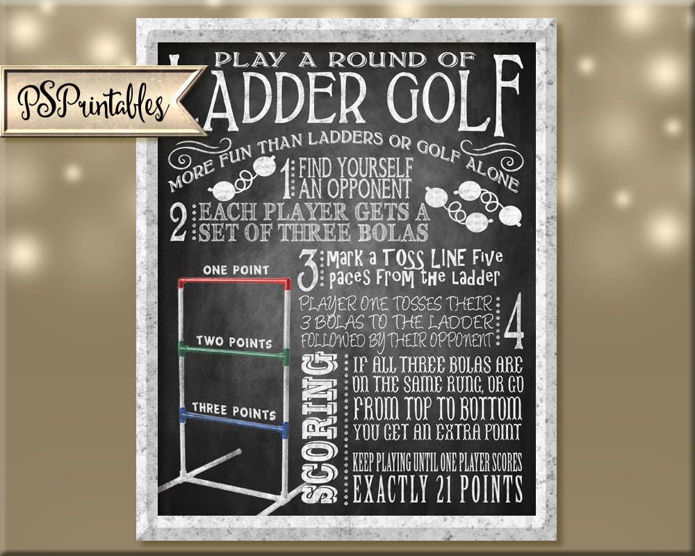 Yard Games Ladder Golf Yard Game Sign Bbq Yard Games