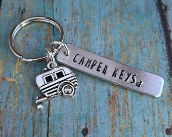Camper Keys - Camper Keychain - Camp - Camper - Camping - Trailer - Trailer Keys - Trailer Keychain - Camper Gift - Gift for a Camper
