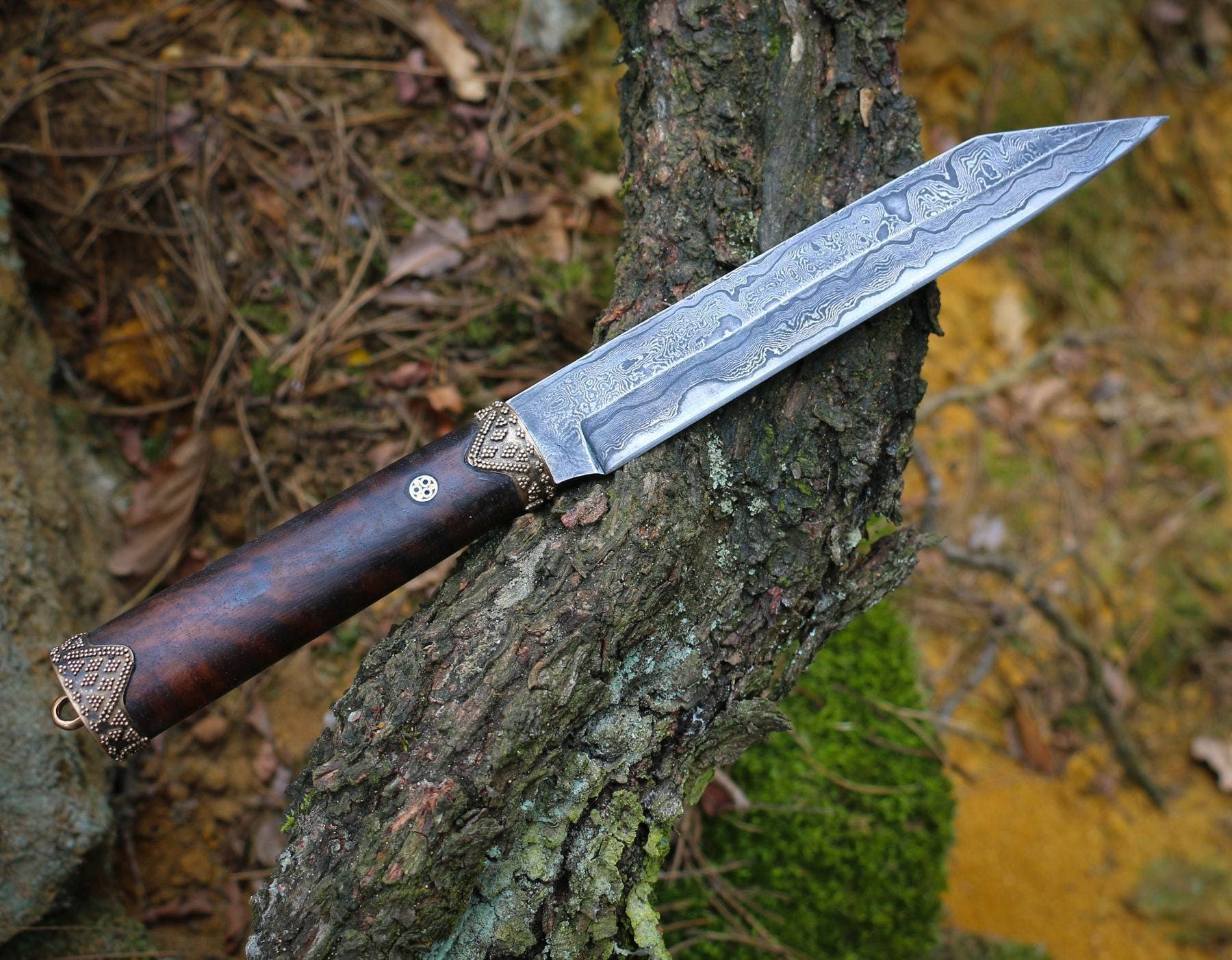 HJÖRTUR Viking Seax Knife Damask Damast Damasteel Sax Scramasax Vikings 