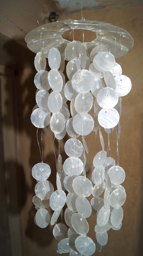 Capiz Wind Chime Seashell Windchime By Thenautishellco Capiz Wind Chime Seashell Windchime Whole Windchimes