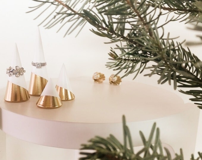Ringholderset White-Gold Edition Ringhouder Accesoire Sieraden display Organiser Ringorganiser Wedding gift