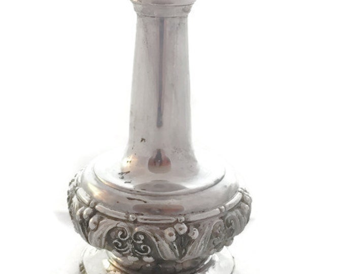 Ronson Silver Plated Decanter Deluxe - 1947 Oil Lamp Lighter - Made in the USA,