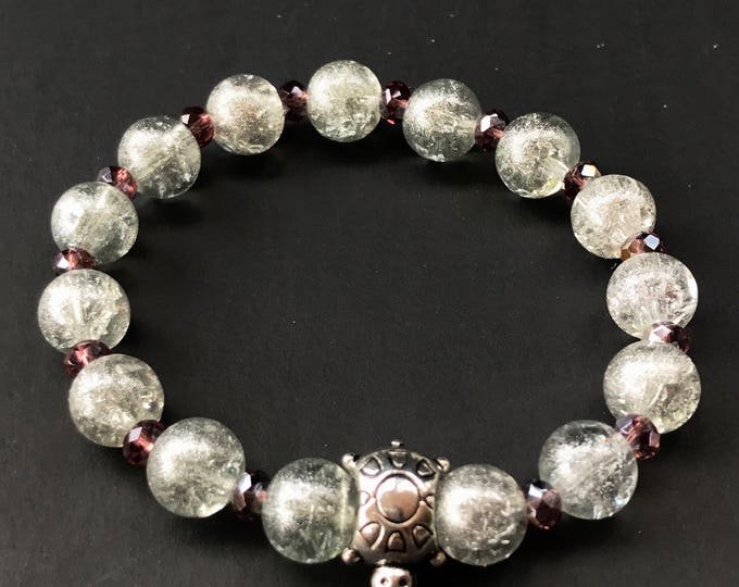 Crystal pink bracelet, streching bracelet, white stretching, white bracelet, white crystal strech bracelet