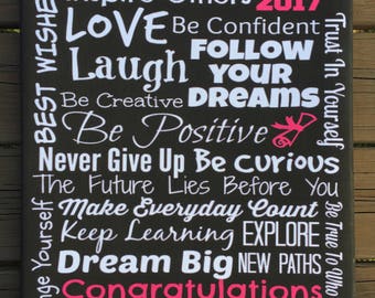 Custom Canvas Graduation Subway Art