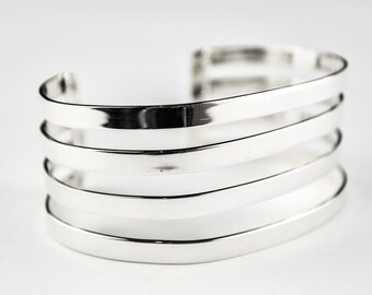 P49 Adjustable Bracelet Taxco Mexican 925 Sterling Silver Mexico