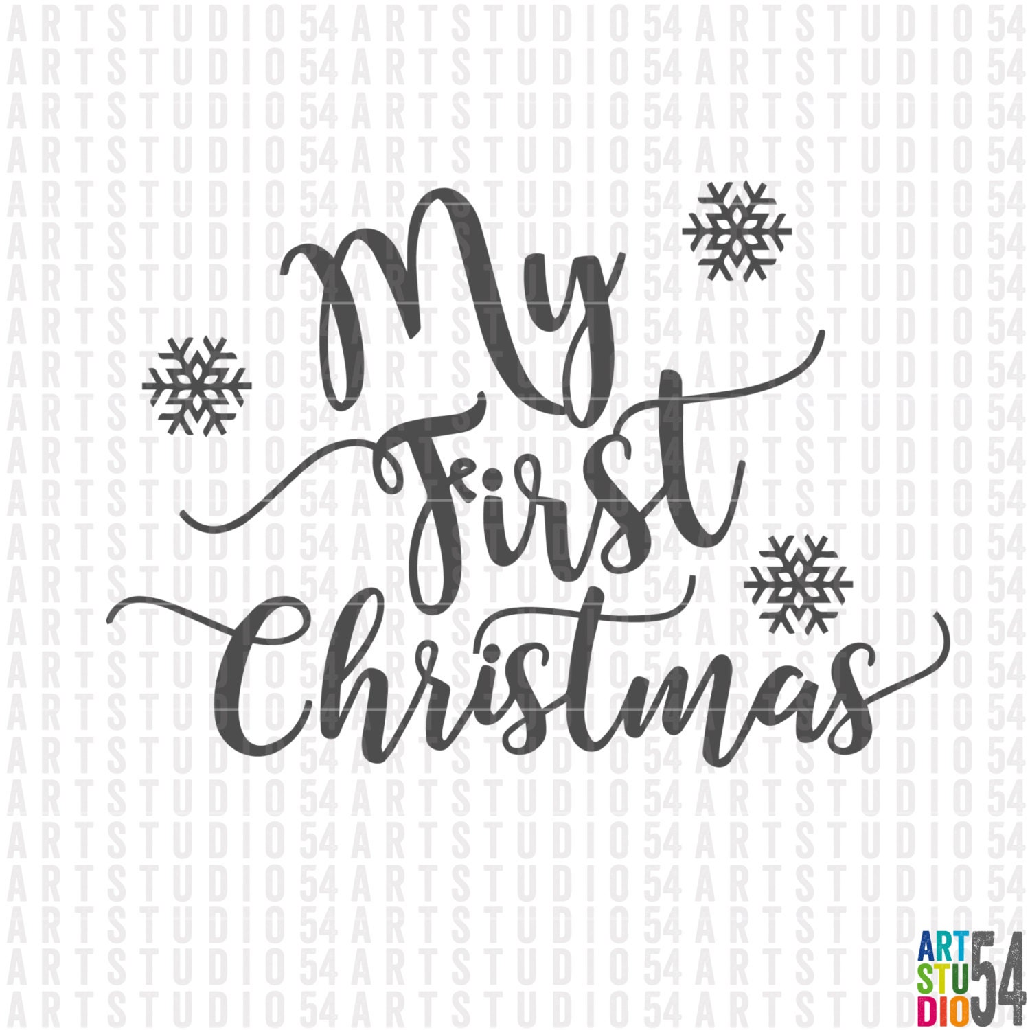 Download My First Christmas Svg Digital File Clip Art SVG PNG