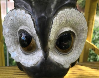 Vintage 50's ceramic owl / Anthony Gray owl / big eyed bird /mid century ceramic owl / USA