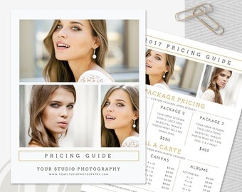Photo Price List - Photography Pricing Template, Price Guide List for Photographers, Photography Pricing Guide, Photo Price Guide