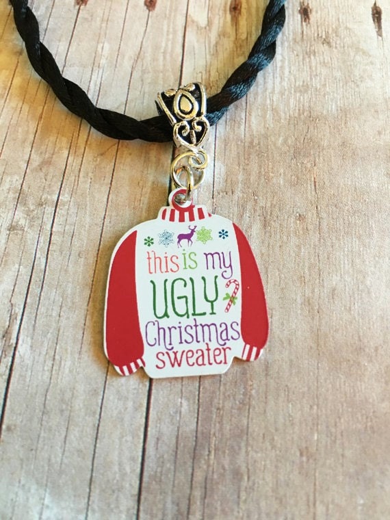 ON SALE Christmas Necklace Ugly Christmas Sweater Necklace