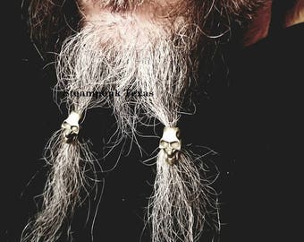 Norse Viking Beard Dread bead High quality 5 Piece skull beard bead skull hair bead dredlock bead beard bead choice of metal finish