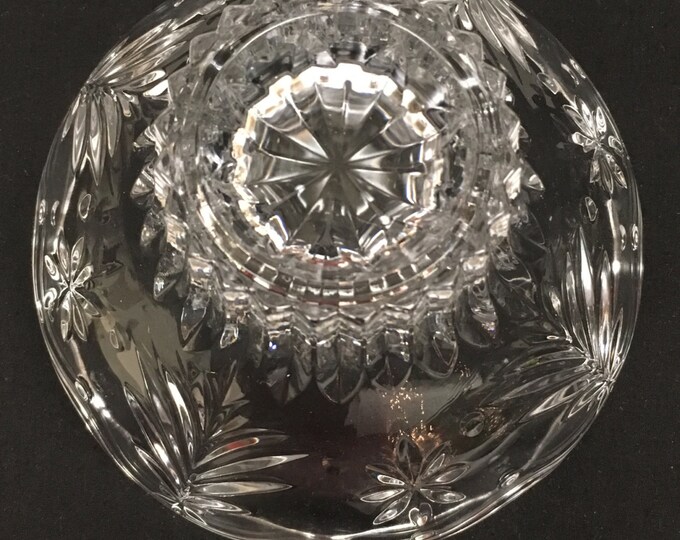 Storewide 25% Off SALE Vintage Killarney Waterford Fine Crystal Starbright Footed Centerpiece Bowl Featuring Snowflake & Christmas Tree Desi