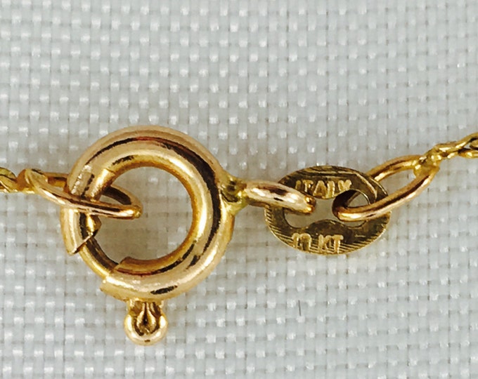 Storewide 25% Off SALE Vintage 10k Yellow Gold Italian "S" Chain Designer Necklace Featuring Elegant Timeless Design