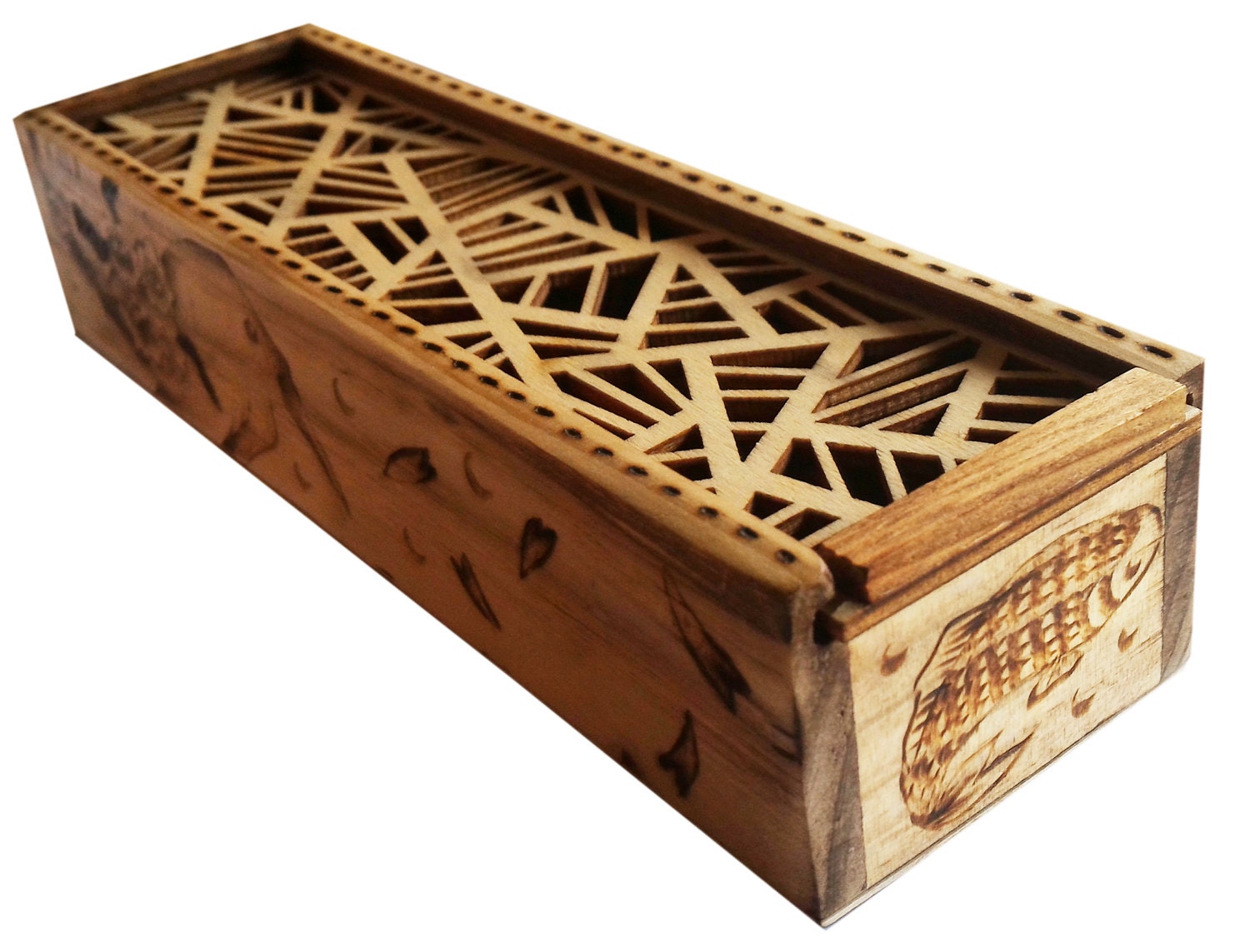 Wood box pencil case japanese style