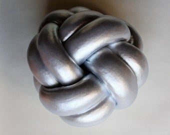silver pillow,silver cushion, knot pillow,knot cushion