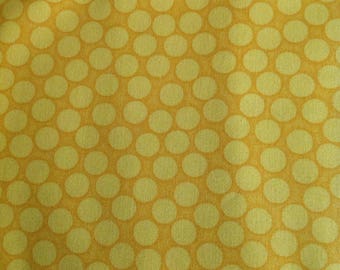 Rainy Days and Rainy Nights by Choice Fabrics, Tone on Tone Yellow Polka Dot Fabric, Fabric by the Yard, OOP
