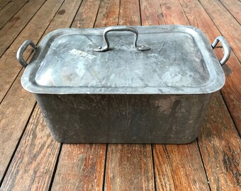 Vintage German Aluminum Fish Poacher Industrial