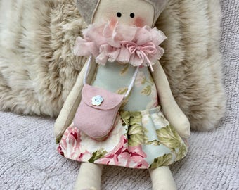 Cloth doll with dress-soft doll