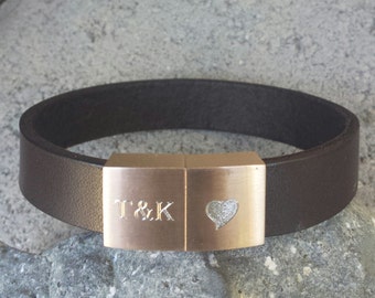 FREE SHIPPING-Engraved Bracelet,Personalized Bracelet,Men Leather Bangle,Custom Men's Bracelet,GPS Leather Men Cuff, Bracelet For Men