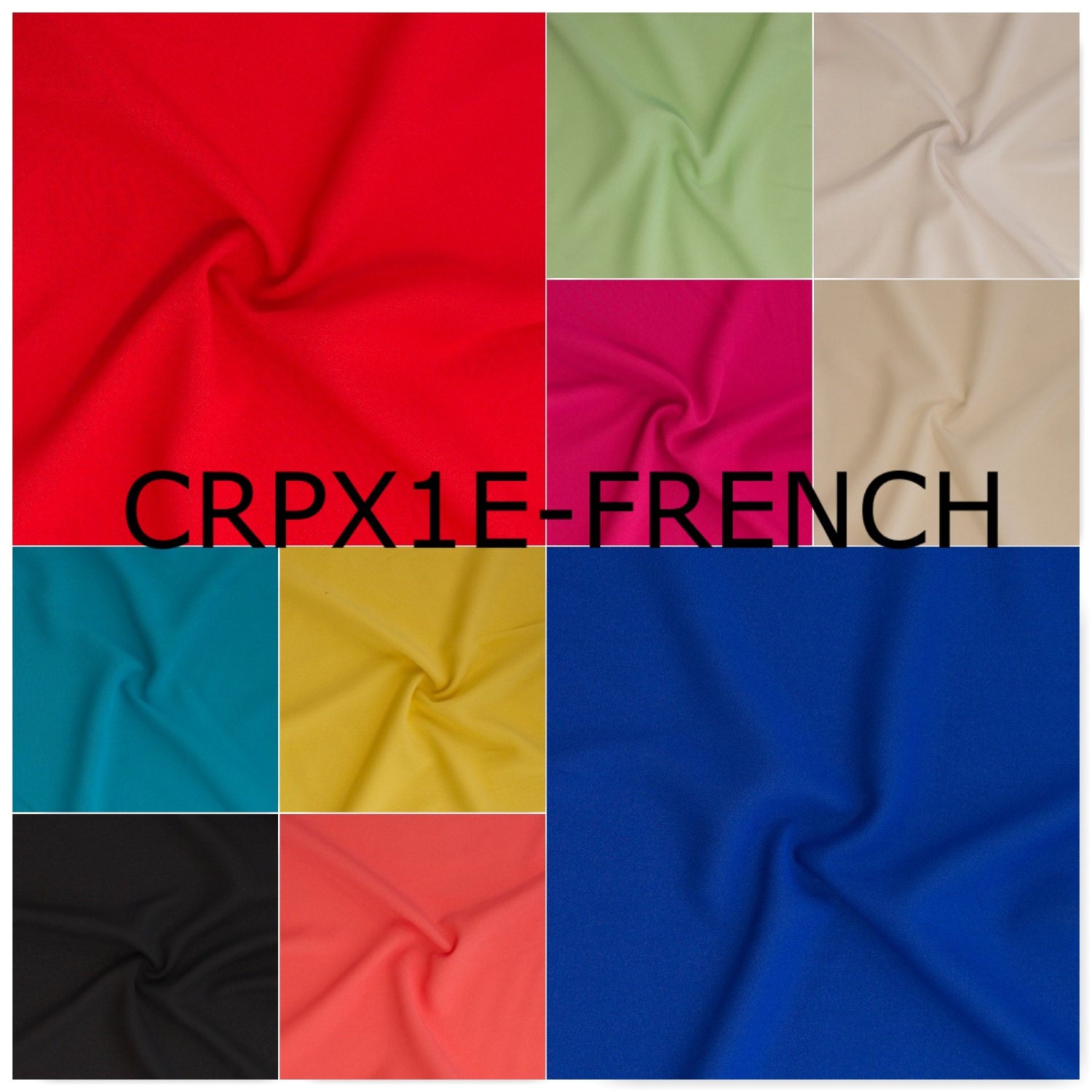 French Crepe Fabric By The Yard CRPX1EFRENCH by fabricgenie
