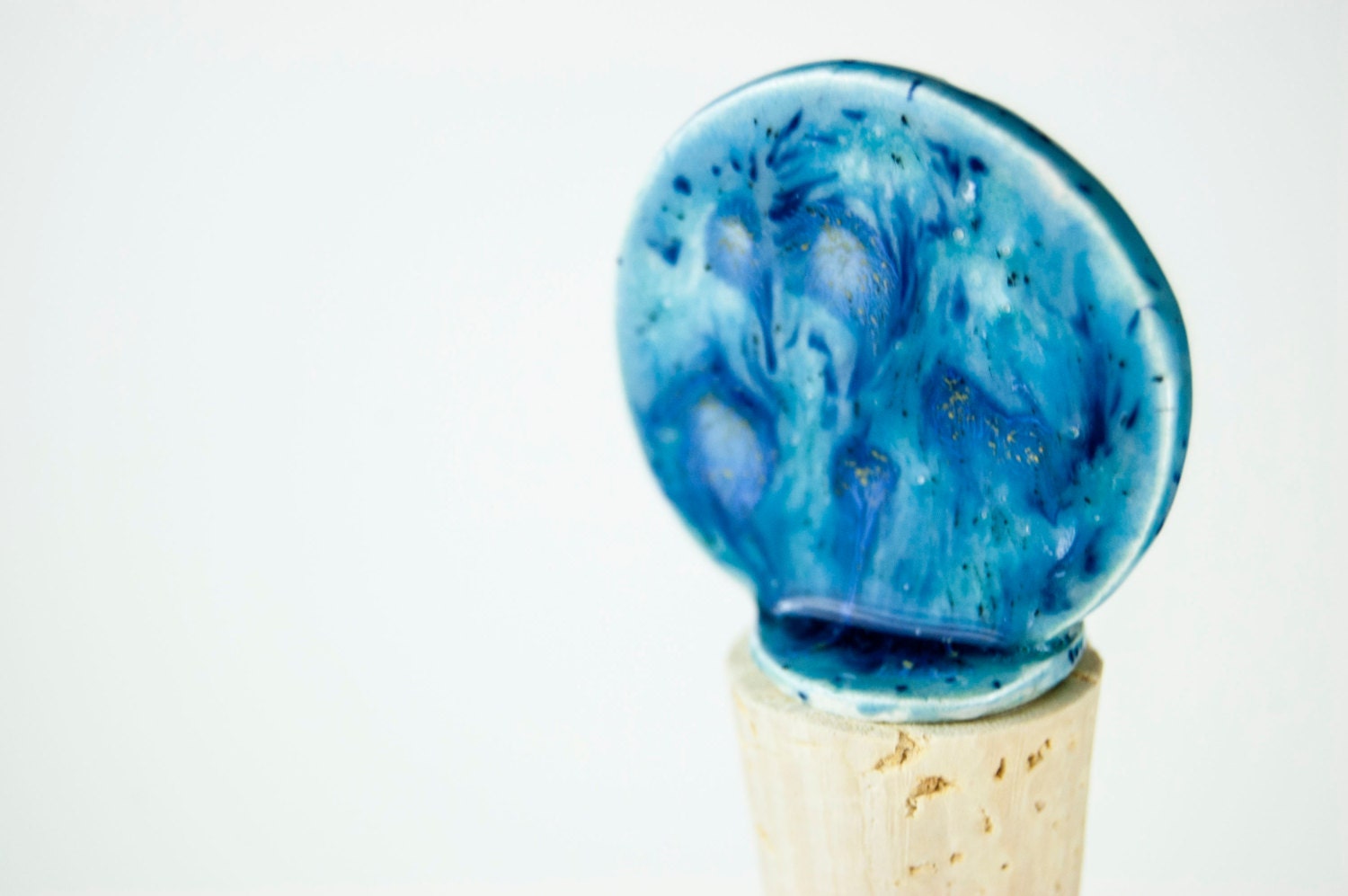 Handmade Ceramic Wine Cork/Bottle Stopper Dipped in