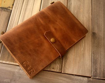 Personalized leather Journal - distressed leather journal notebook -corporate gifts, diary journal, refillable leather journal leather cover