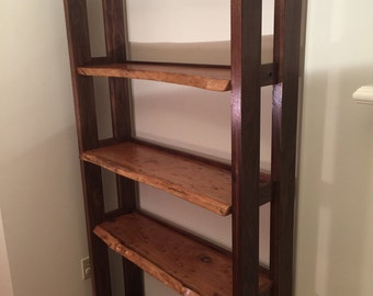 SOLD - Live Edge Custom Bookcase